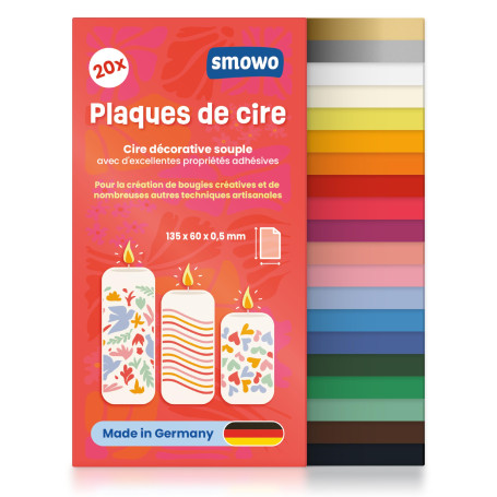 Smowo® 20 plaques de Cire pour Bougies pour créer