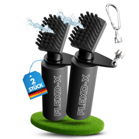 FLEXD-X Lot de 2 brosses de golf de qualité supérieure avec eau - Brosse pour club de golf - Réservoir de 118 ml - Nettoyant par FLEXD-X Lot de 2 brosses de golf de qualité supérieure avec eau - Brosse pour club de golf - Réservoir de 118 ml - Nettoyant par