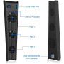 MMOBIEL 3 Ventilateurs externes avec USB 3.0 compatibles avec la PlayStation PS5 et PS5 Digital Edition - Noir - Incl. Port USB