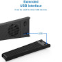 MMOBIEL 3 Ventilateurs externes avec USB 3.0 compatibles avec la PlayStation PS5 et PS5 Digital Edition - Noir - Incl. Port USB