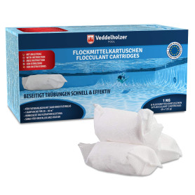 Veddelholzer 1 kg Floculant Pool Cartouches 8 x 125g pour systèmes de Filtration Sable & Verre. Floculant pour Piscine nettoyant Veddelholzer 1 kg Floculant Pool Cartouches 8 x 125g pour systèmes de Filtration Sable & Verre. Floculant pour Piscine nettoyant