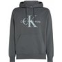 Calvin Klein Jeans Homme Sweat à Capuche Seasonal Monologo Regular avec Capuche, Gris (Endless Grey), XXS