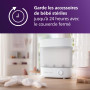 Philips Avent stérilisateur coffret cadeau - Stérilisateur électrique à vapeur avec goupillon pour biberon et tétine, nettoyage 
