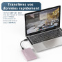 Switss Boîtier Externe pour Disque Dur SATA HDD 7/9.5 mm et SSD 2,5 Pouces (Argent) - USB-C/USB-A - 6 Go/s USB 3.1 gen 2 - Boiti