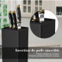 Vonsera Bloc Couteaux Cuisine, Porte Couteau Vide avec Lattes Flexibles, Universel Range Couteaux de Cuisine pour 8 Couteaux de