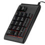 Clavier numérique USB, Clavier numérique USB 3 Couleurs étanche à 19 Touches, Sensation Tactile mécanique, pavé numérique de 10
