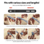 Ringke Silicone Cable Tie Attaches de Câble de Silicone, [15 Pack] Cable Tie Réutilisable Sangle Organisatrice de Câble