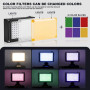 Éclairage De Caméra À 96 LED avec Filtre 5400K/3200K Et Film 6 Couleurs