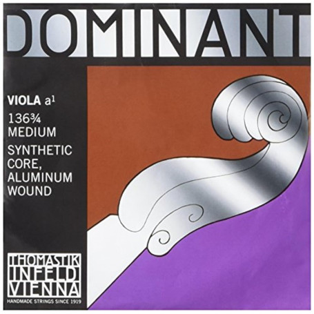 Dominant Strings 136 3/4 Cordes Thomastik Alto Dominant Noyau plein nylon Taille 3/4