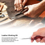 4 Pièces Bord en Cuir Biseauté en Cuir Couture Groover Esquive Coupe Bord en Cuir Outil Bricolage en Cuir Outils pour Bricolage