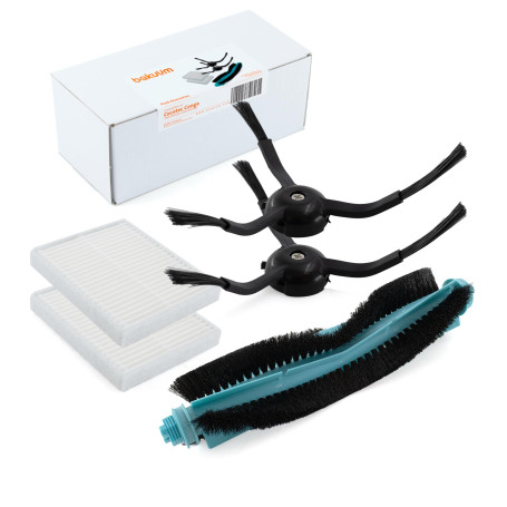 BAKUUM Pack de consommables pour robot aspirateur Cecotec Conga 7490 Ultimate et Conga 8490 Ultimate. Pack de 2 brosses brosses