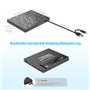 Lecteur CD/DVD Externe pour PC USB 3.0 Type-C Lecteur CD/DVD + RW Drive Portable Graveur de CD/DVD avec Port USB/SD/TF pour Wind
