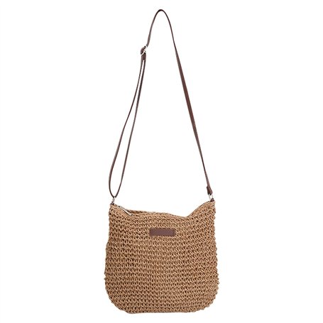 MLPKOI 1 Sac à Bandoulière en Paille pour Femme
