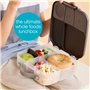 b.box Boite à Déjeuner Enfant | Boite Repas à Compartiments (4, dont 2 Étanches) | Grande Lunch Box avec Séparateur Amovible, Po