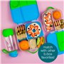 b.box Boite à Déjeuner Enfant | Boite Repas à Compartiments (4, dont 2 Étanches) | Grande Lunch Box avec Séparateur Amovible, Po