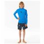 T-Shirt de Bain Rip Curl Wave Upf L/S Bleu