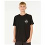 T shirt à manches courtes Enfant Rip Curl Staple Noir