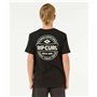 T shirt à manches courtes Enfant Rip Curl Staple Noir
