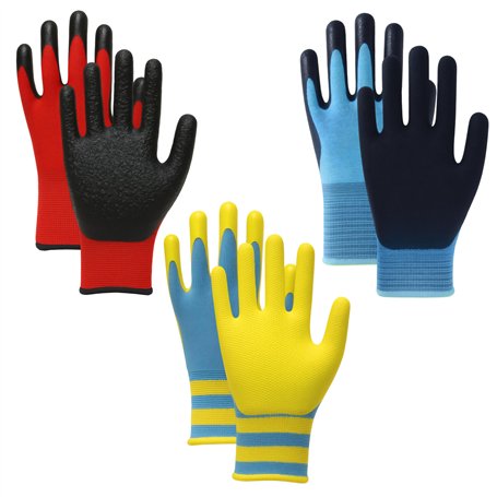 daqoupzi 3 paires gant jardinage femme，gants de travail，gants jardinage，gant de travail homme，Bonne effet antidérapant et bonne
