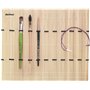 DaVinci ESPACE BEAUX ARTS da Vinci Natte de pinceaux en Bambou,Etui à pinceaux en Bambou,Trousse pour Pinceau en Bambou Rouleau,