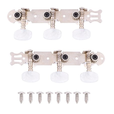 3 + 3 Acrylique Guitare Classique Corde Tuning Peg Tuners Mécaniques Argent avec Vis Accessoires De Guitare pour Guitares Classi