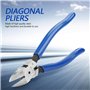 8 pouces de coupe affleurante pinces coupantes latérales coupeuses affleurantes pince diagonale pince coupante de nez de câble o