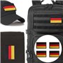 Lot de 4 mini écussons brodés avec velcro - Motif drapeau de l'Allemagne - Pour vêtements, sacs, sac à dos, uniforme - Gilet pou