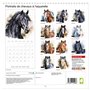 Portraits de chevaux à l'aquarelle (calendrier mural carré 2026, 30 x 60 cm (ouvert)) Calendrier double avec une page pour vos p