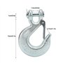 EVGATSAUTO Crochet de Treuil, Crochets de Chape de Remorque de Treuil de 3/8 Po Ouverture Large de 1 Po de 18 000 LB avec Loquet