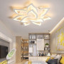 Yuanfenghua Moderne Lustre Salon LED Dimmable, Luminaire Plafonnier avec Télécommande, Changement de Couleur, 10 têtes/Ø 85 cm