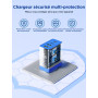 Aioneus Chargeur USB C, 40W 4 Port Prise USBC Chargeur Rapide iPhone, 3.1A PD+QC Type C Adaptateur Multi Secteur Chargeur pour i