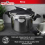 Magefesa Nova - Autocuiseur Rapide 4L, Acier Inoxydable 18/10, Capteur de Pression, Fermeture Facile et Confortable, Cuisine Sai