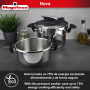 Magefesa Nova - Autocuiseur Rapide 4L, Acier Inoxydable 18/10, Capteur de Pression, Fermeture Facile et Confortable, Cuisine Sai