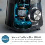 Philips Blender Series 5000 - Puissance 1200W, Bol verre, Capacité totale de 2L, 3 vitesses + Pulse, Gourde incluse, Nettoyage f