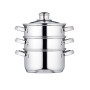 Kitchen Craft Cuiseur vapeur 3 niveaux Transparent 16 cm