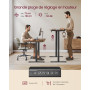VASAGLE Bureau Électrique Réglable en Hauteur, Cadre de Bureau Assis-Debout, Support de Table, sans Plateau de Table, avec 2 Cro
