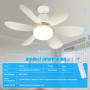 Ulikey Ventilateur Plafond avec Lumiere, Lampe Ventilateur Plafonnier, Ventilateur avec Telecommande et Lumière, Silencieux, 3 V