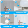 Ulikey Ventilateur Plafond avec Lumiere, Lampe Ventilateur Plafonnier, Ventilateur avec Telecommande et Lumière, Silencieux, 3 V