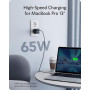 Anker Chargeur USB C (Nano II 65 W), Station 3 Ports, PPS, Rapide, Bloc d'alimentation USB C Compact pour iPhone 16/iPhone 16 Pr