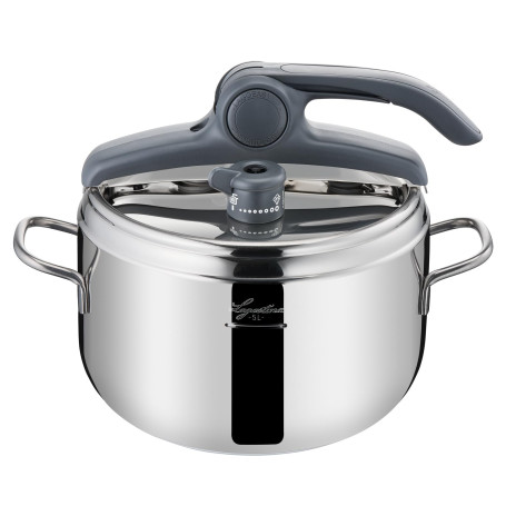 Lagostina Irradial Control Lagoeasy'UP Autocuiseur 5 L en Acier Inoxydable 18/10 Ø 22 cm, Casserole Induction et à Gaz, Couvercl