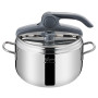 Lagostina Irradial Control Lagoeasy'UP Autocuiseur 5 L en Acier Inoxydable 18/10 Ø 22 cm, Casserole Induction et à Gaz, Couvercl