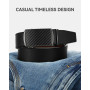 CHAOREN Ceinture Hommes Sans Boucle - Ceinture Automatique en Cuir pour Homme -Taille Ajustable (Largeur de 35 mm)