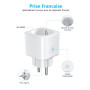 EIGHTREE Prise Connectée WiFi, Prise Alexa Programmable, Compatible avec Alexa/Google Home, Smart Life APP, Suivi de Consommatio