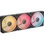 CORSAIR iCUE Link LX120-R RGB 120mm PWM Ventilateur Inversés – Kit Triple Ventilateur – Faible Bruit, CORSAIR Palier à Dôme Magn