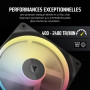 CORSAIR iCUE Link LX120-R RGB 120mm PWM Ventilateur Inversés – Kit Triple Ventilateur – Faible Bruit, CORSAIR Palier à Dôme Magn
