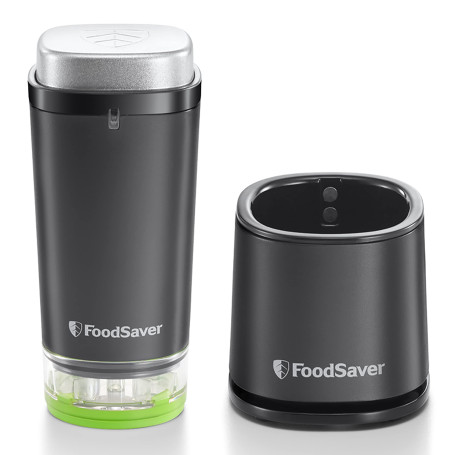 FoodSaver Appareil de mise sous vide portatif et sans fil | avec station de chargement | Machine sous vide alimentaire avec 1 ré