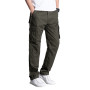 Olmecs Hommes Pantalons Elastique Coton Taille Plus Cargo Droite avec Poches Printemps/Automne