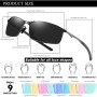 LEDING&BEST Lunettes de soleil Pilote polarisées hommes femmes Extérieur Léger Cadre métallique Pêche Golf Conduite Élégant Rétr