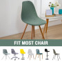 Housse de Chaise Scandinaves Lot de 2, Extensible Housse de Chaise de Salle à Manger, Polaire Vert Universelle Couverture de Cha