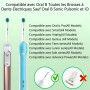 Qitizu Brossette de Rechange Compatible avec Braun Oral-b Brosse à Dents Electriques (20 Blanc, 20 unité (Lot de 1))